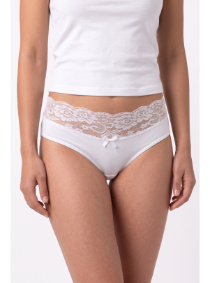 Slip Claudia weiss Vorderansicht am Model