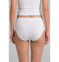 Slip Taille weiss Rückansicht am Model