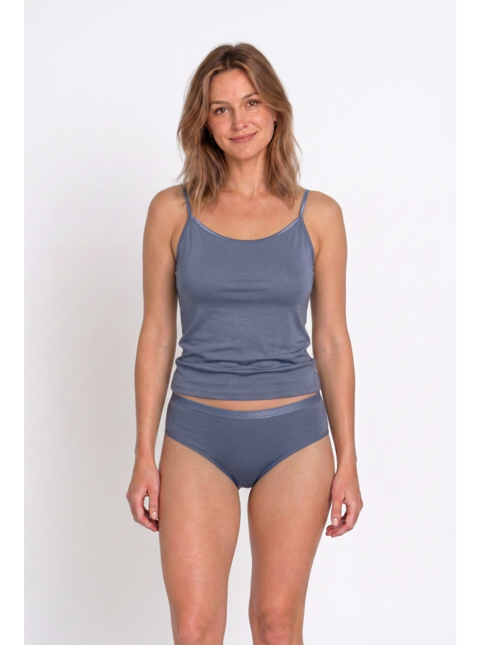 Hemd Christine jeans Vorderansicht am Model