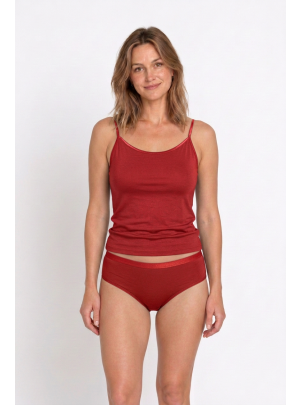 Hemd Christine red Vorderansicht am Model