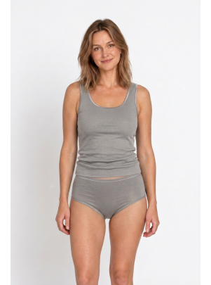 Hemd Vera grigio Vorderansicht am Model