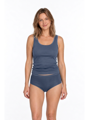 Hemd Vera jeans Vorderansicht am Model